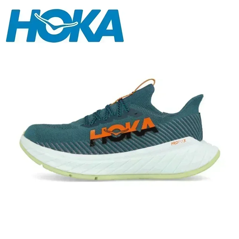 Hoka One One Carbon X3 Asli Sepatu Lari Pria Wanita Mesh Bernapas Jogging Sepatu Ringan Olahraga Sepatu Lari Karbon
