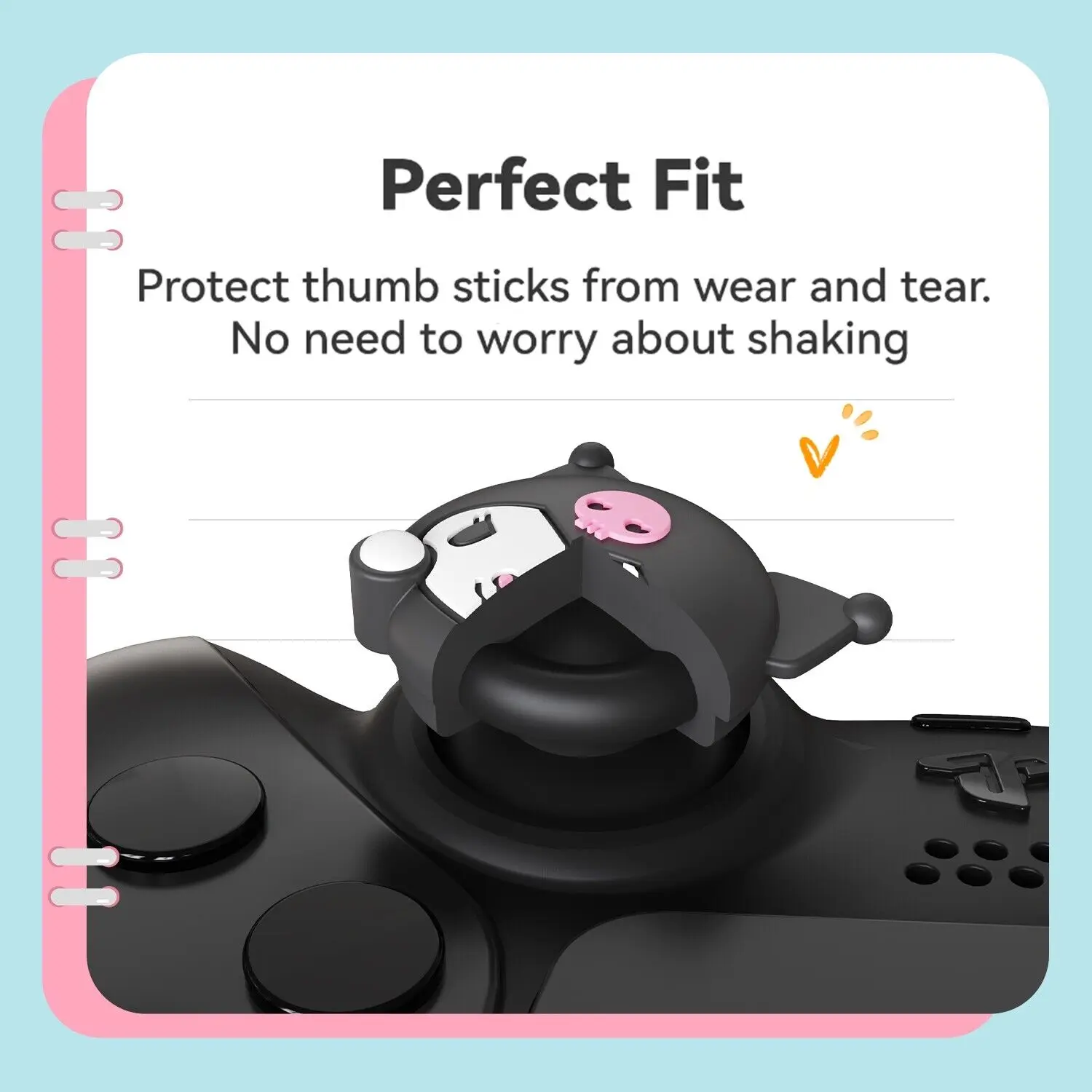 4PCS Cute Thumb Grip Caps Compatible with PS5 PS4 Switch PRO Controller