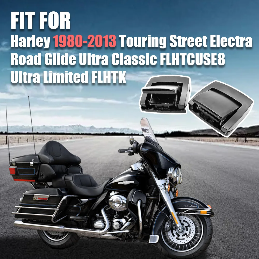 

2pcs Motorcycle Trunk Latches Lock Pack Latch Hinges For Harley Tour Pack Pak Touring Classic Road Electra Glide Ultra Razor