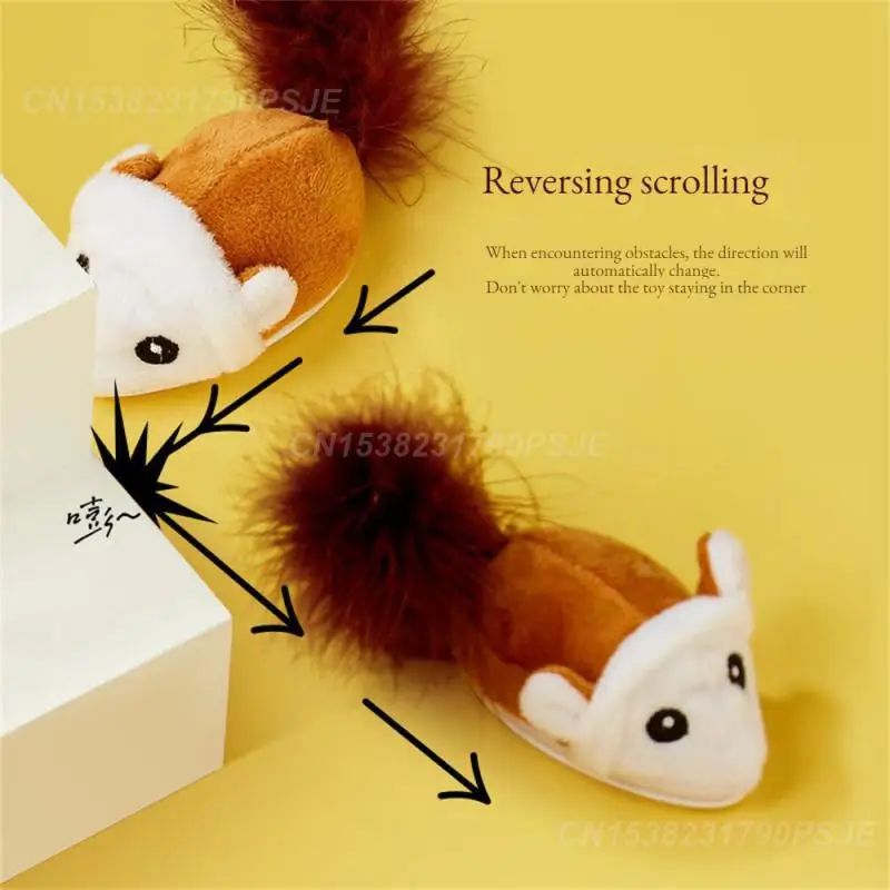 Smart Cat Toys Self-playing Vocal Fun Plush Cat Toys Cat Interactive Toys Moving Simulation Mice Pet Cat Toys Electric Pet Toy