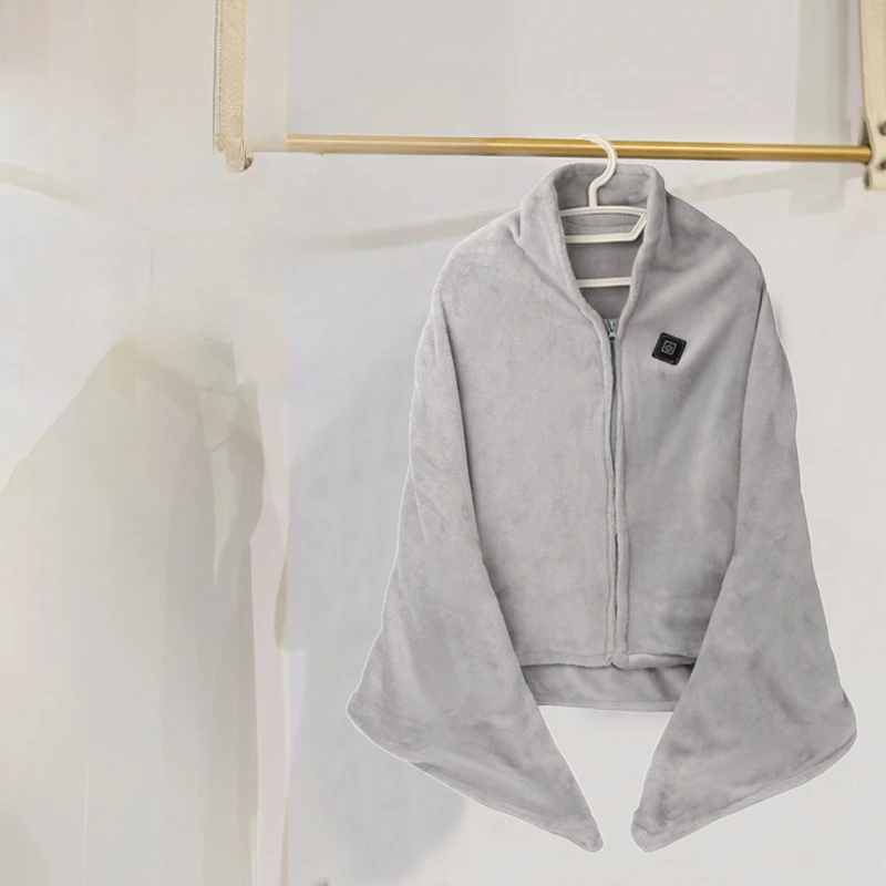 

USB Electric Heated Blanket shawl DC5V Wearable Heating Lap Blanket 40/50/60 Celsius Heating Levels Fleece Heated Blanket Warmer