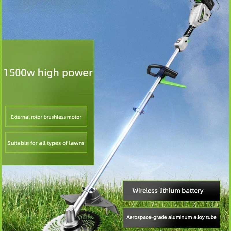 

Беспроводная электрическая газонокосилка с мощным литиевым аккумулятором, перезаряжаемая, новая модель, триммер для травы, инструмент для стрижки газонов и прополки