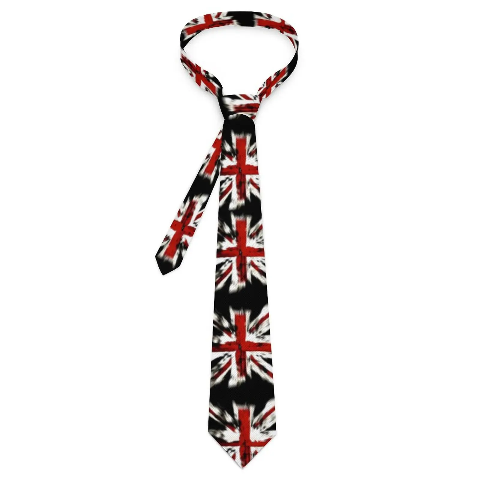 Mens Tie British Flag Neck Ties Flags Print Classic Casual Collar Tie Custom Cosplay Party Great Quality Necktie Accessories