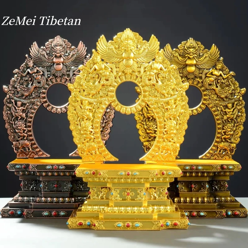 

Базовая платформа статуи Будды Поднятый пьедестал Поклонение Статуи Будды и божество Фигурная основа Красочная инкрустация из бисера Дисплей с подсветкой