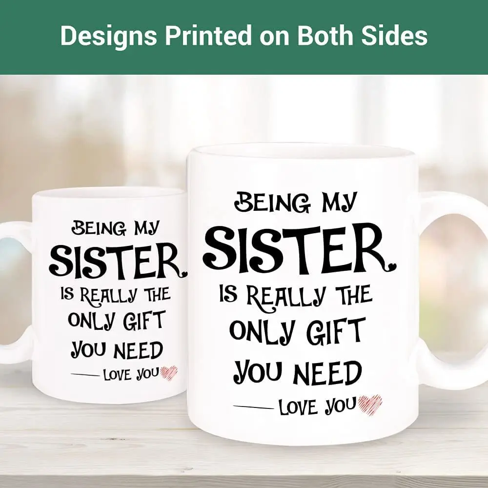 Sister Mugs Counsin Coffee Tea Cups Friends Gifts Coffeeware Home Decal Brother Tableware Teaware Drinkware (Can be Cuztomized)