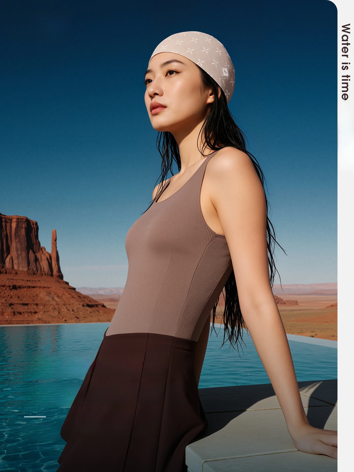 watertime-スイミングキャップ-レディース-シリコン-ノータイ-ワイドヘッドサイズ-ロングヘア専用-高級感-防水スイムキャップ