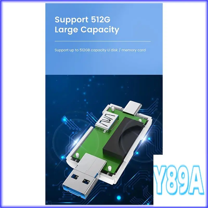 

GO-OTG SD TF Type C Micro-Sd Card Reader Type C To Usb Otg Adapter 6 In1 USB 2.0 TF Card USB Flash Drive Card Reader