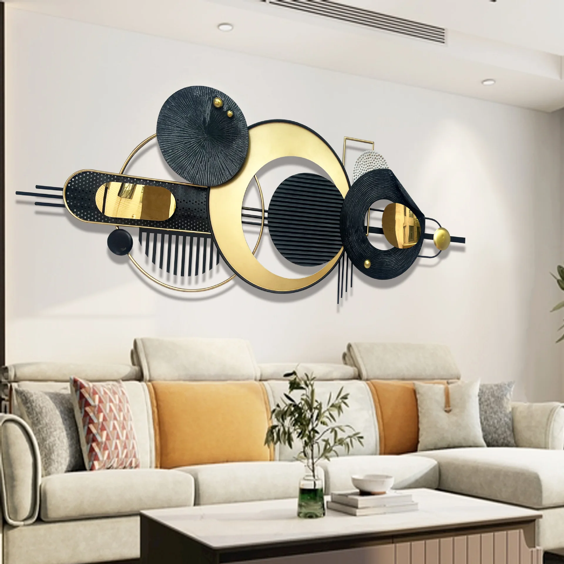 Nordic simple clock living room new Italian clock wall living room modern entrance Internet celebrity wall
