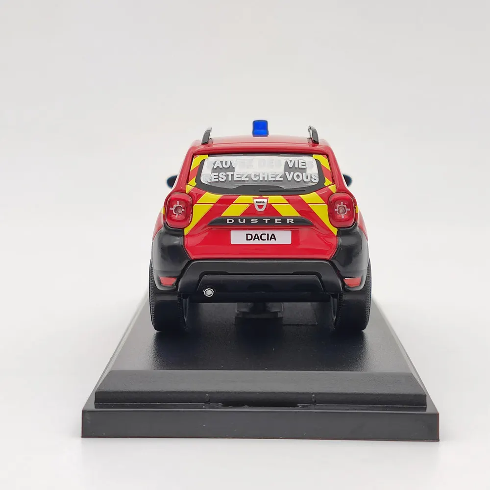 Norev-Modèle de voiture rouge moulé sous pression, collection limitée, cadeau de Noël, Dacia Duster POMPIERS, 1/43, 2020