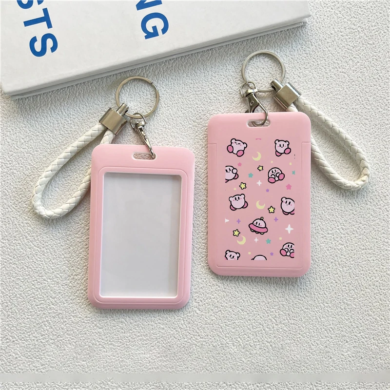 كيربي معرف شارة حامل أنيمي اسهم قلادة لبطاقة الهوية حامل بطاقة الطالب الكرتون غطاء بطاقة الائتمان حاملي الهوية البنك شارة #5