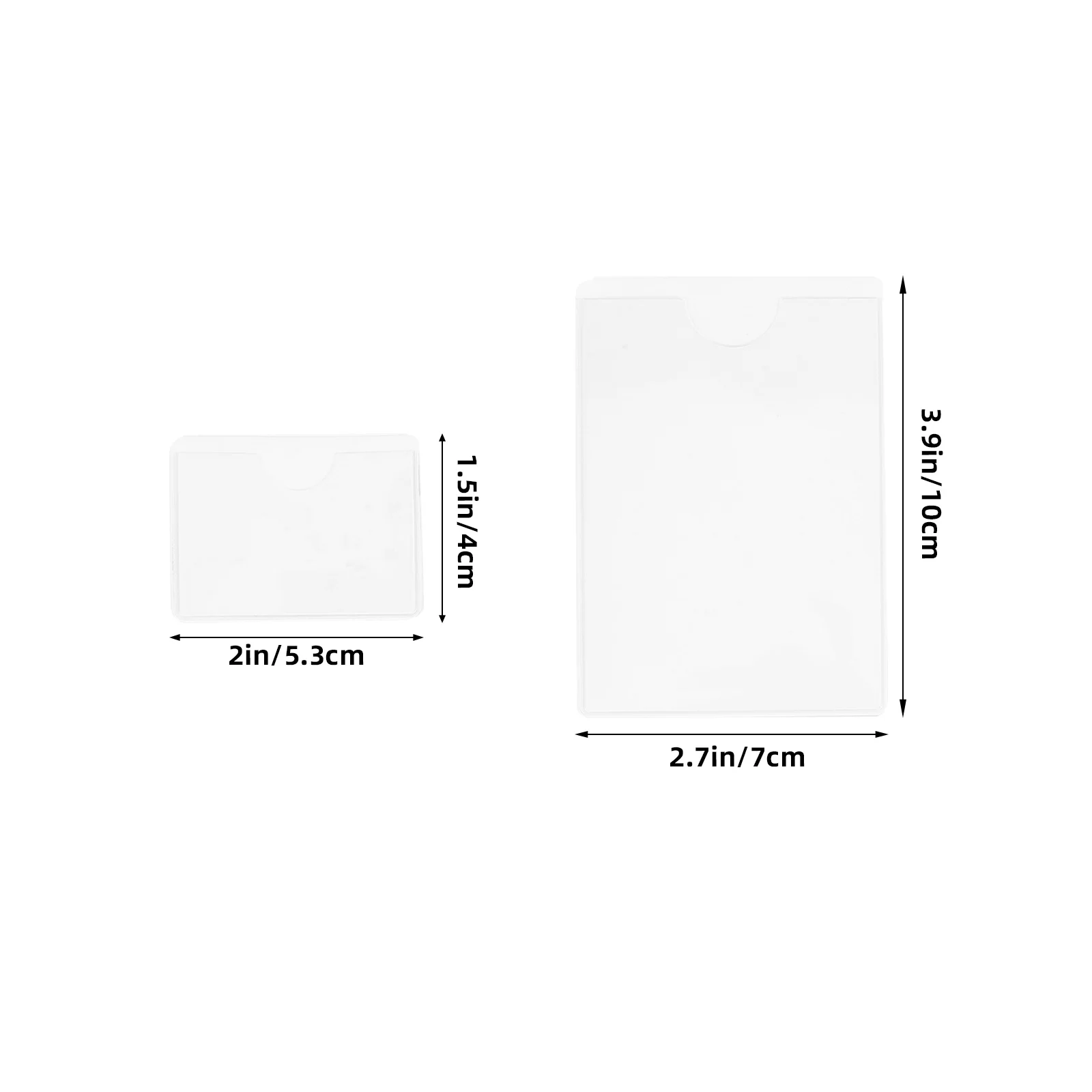 50 قطعة جيوب ذاتية اللصق حاملي البطاقات البلاستيكية الشفافة لصناديق التخزين بطاقات الفهرس لوازم تنظيم المدرسة المكتبية