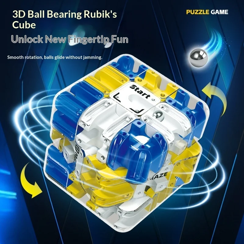 عبر الحدود ثلاثية الأبعاد الكرة المتاهة 3x3 مكعب متاهة التفكير المنطقي تدريب الأطفال الإجهاد الإغاثة لعبة تململ تنافسية