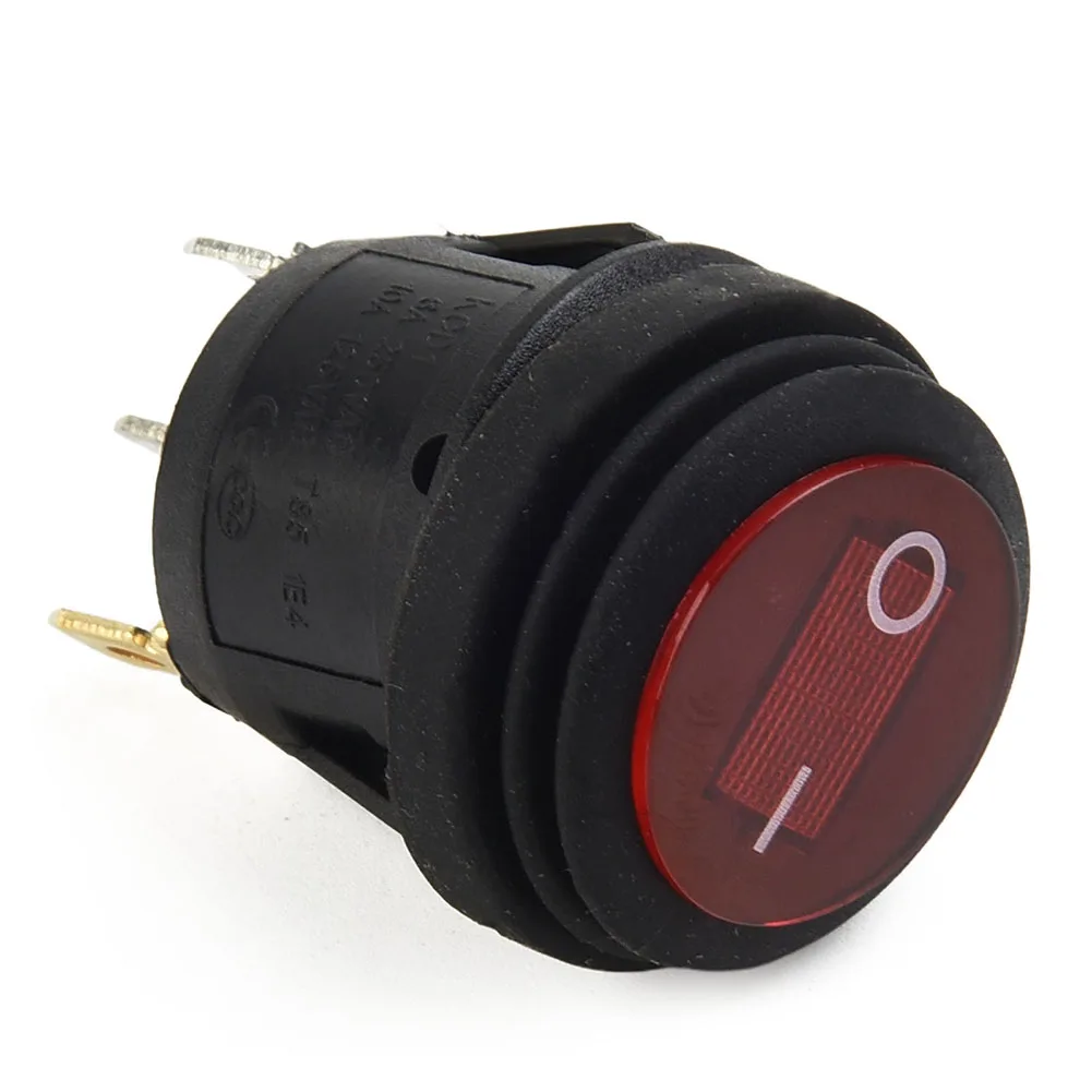 Switch Auto 220v 2pcs Accessories 12V/24V + for Red On-Off Rocker Plastic + Round On-Off Rocker Switch Auto 220v