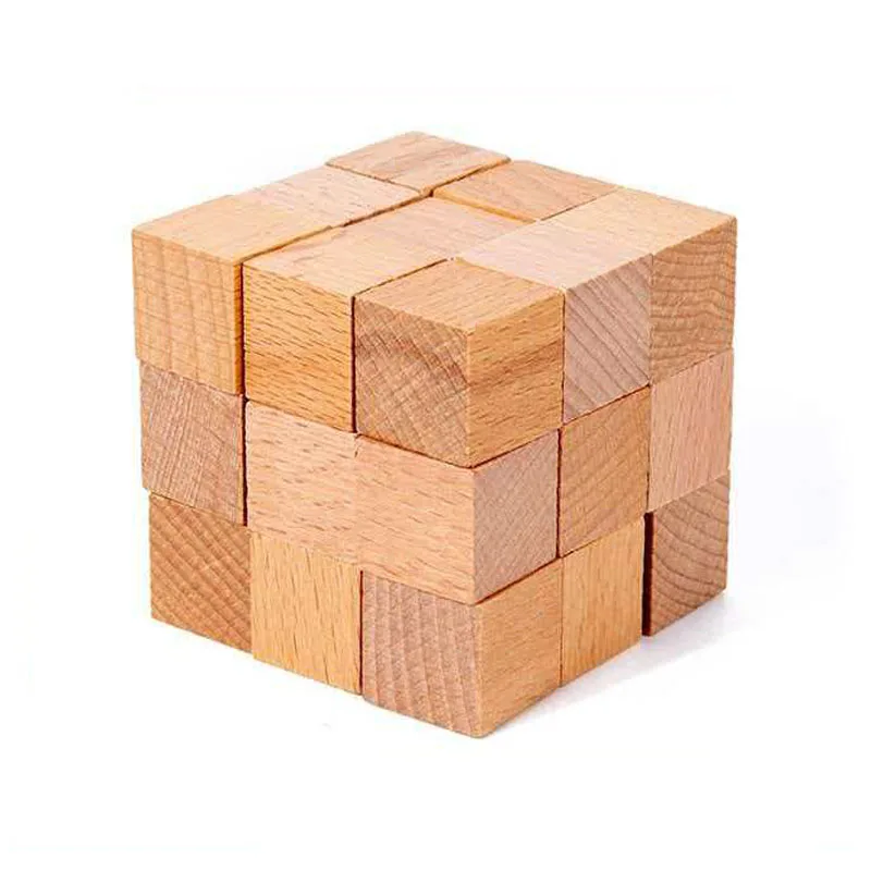 Square Snake Cube Wooden Brain Teaser Puzzles for Adults & Kids IQ Logic Training Problem Solving Toys Educational Fun Challenge view 3