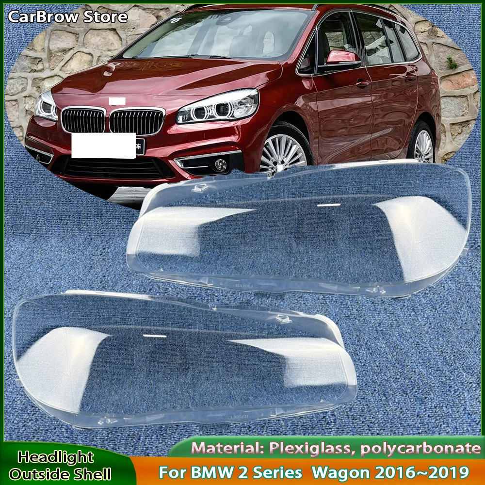 

Плафон фары для BMW 2 серии F45 F46 Wagon (2016-2019) 216i 218i 220i 225i, крышка передней фары, автомобильный чехол для фары