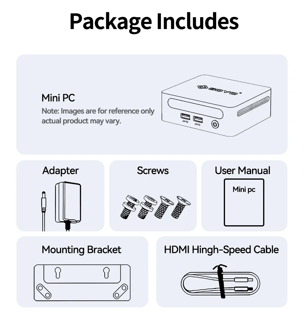 SOYO Y5 Power Mini PC Intel Core i7 8th Gen CPU Processor 16GB DDR4 RAM 512GB M.2 SSD Window 11 PRO WiFi5+BT High Performance Micro Home Office Computer