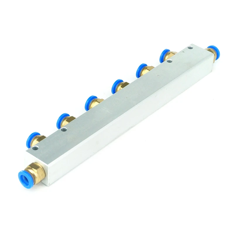 Pushfit 8mm 2/3/4/5/6/7/8/9/10 Ways Pneumatic Air Manifold Block Splitter 20x25mm With Couplers