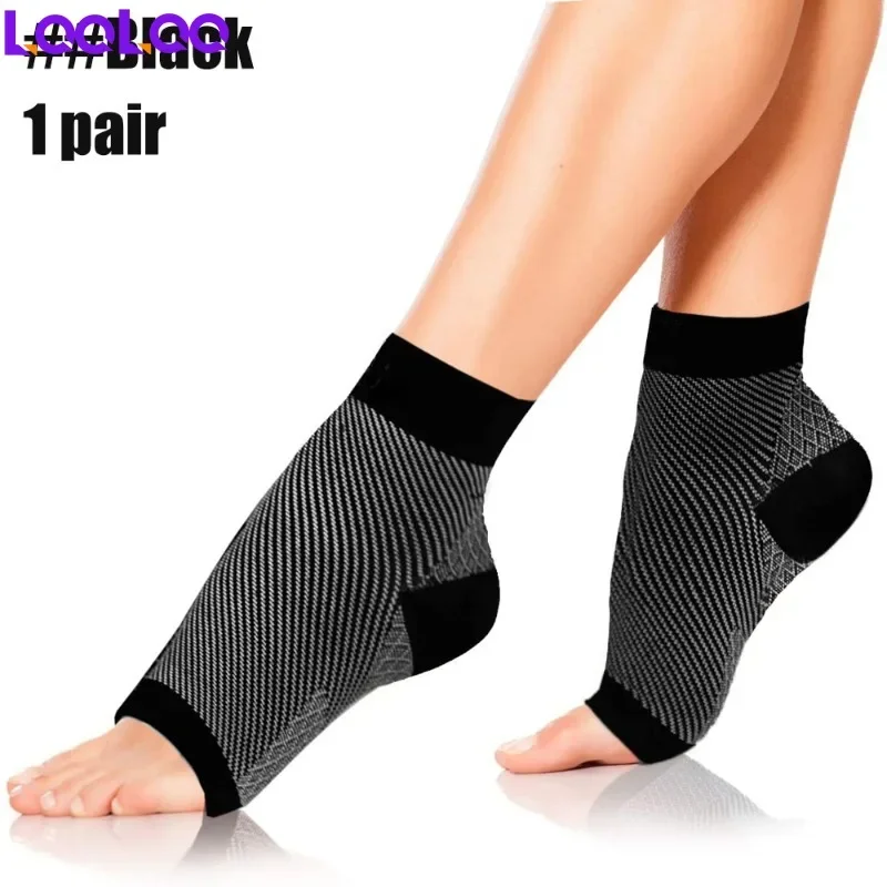 1Pair Plantar Fasciitis Compression Socks for Women & Men - Best Ankle Compression Sleeve, Provides Arch Support & Pain Relief