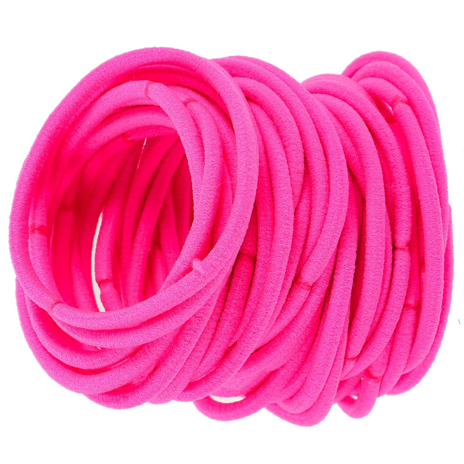 

50Pcs High Elasticity Hair Ties Nylon Rubber Bands Metal Free Ponytail Holders Stretchy Hair Ropes for Adults