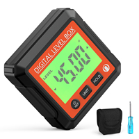 3in1 Magnetic Inclinator Digital Level and Angle Finder Versatile 4 * 90° Inclinometer LCD Display Dipmeter Gauge