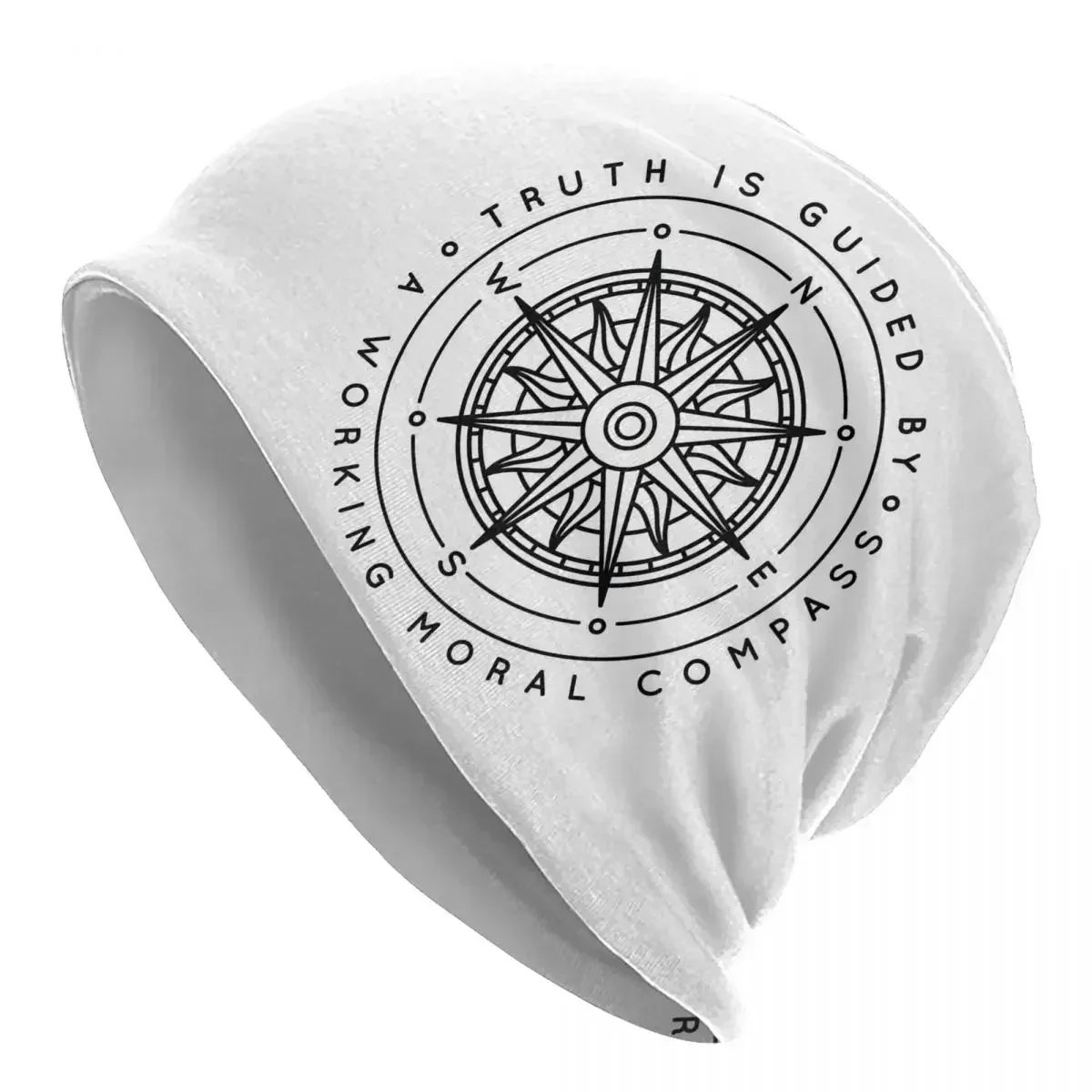 Truth Is Guided By A Working Moral Compass Unisex Adult Beanies Caps Knitting Bonnet Hat Warm Hip Hop Autumn Winter Skullies Hat