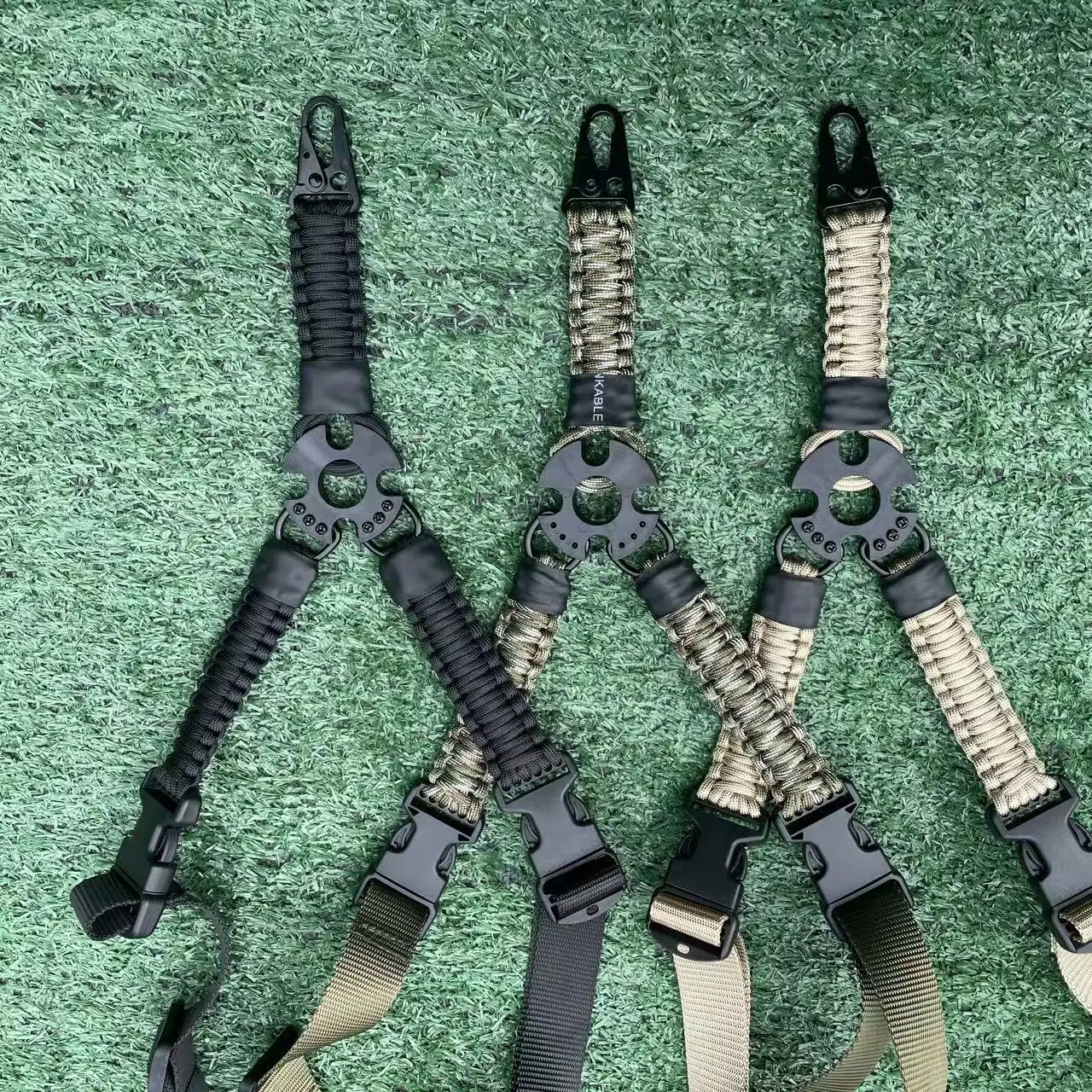 

Новый плетеный вертикальный одноточечный тактический ремень из паракорда в американском стиле — универсальный ремешок для пистолета для страйкбола, улицы и тактики