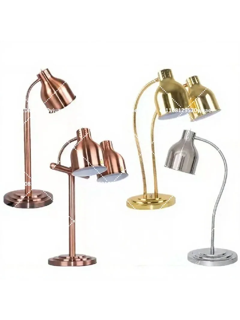 Commercial Buffet Heating Lamp Double Head Food Warmer Insulation Station for Catering