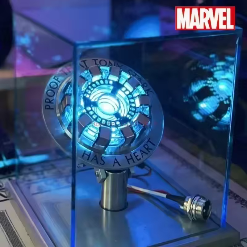 Avenger Iron Man Mk1 Mk2 reattore ad arco Tony Stark Heart Of Mark Figure Led Light Superhero 1:1 giocattoli Cosplay lampada sul petto regali di natale - AliExpress