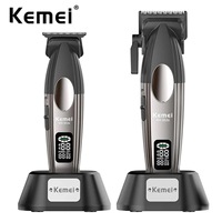 Kemei 8536 Professional Hair Clippers and Cordless Trimmer Set Barber Rechargeable Finish Hair Cutting Machine Beard Trimmer Men