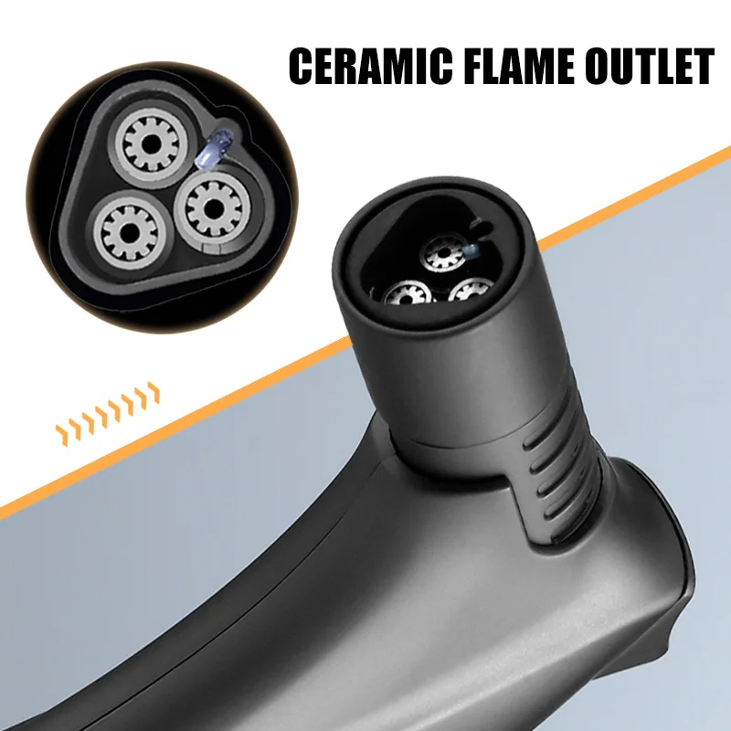 Picture 5: JOBON Three Blue Flame Torch Lighter Bottom Cigar Cutter Design 360° Inverted Use Cigar Lighter