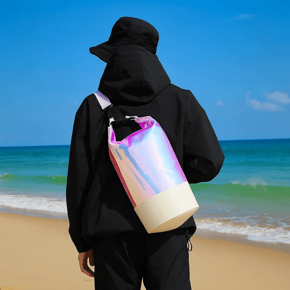 

Водонепроницаемая сухая сумка большой вместимости 10 л/20 л с лямками, сумка-ведро для плавания, складной легкий пляжный рюкзак