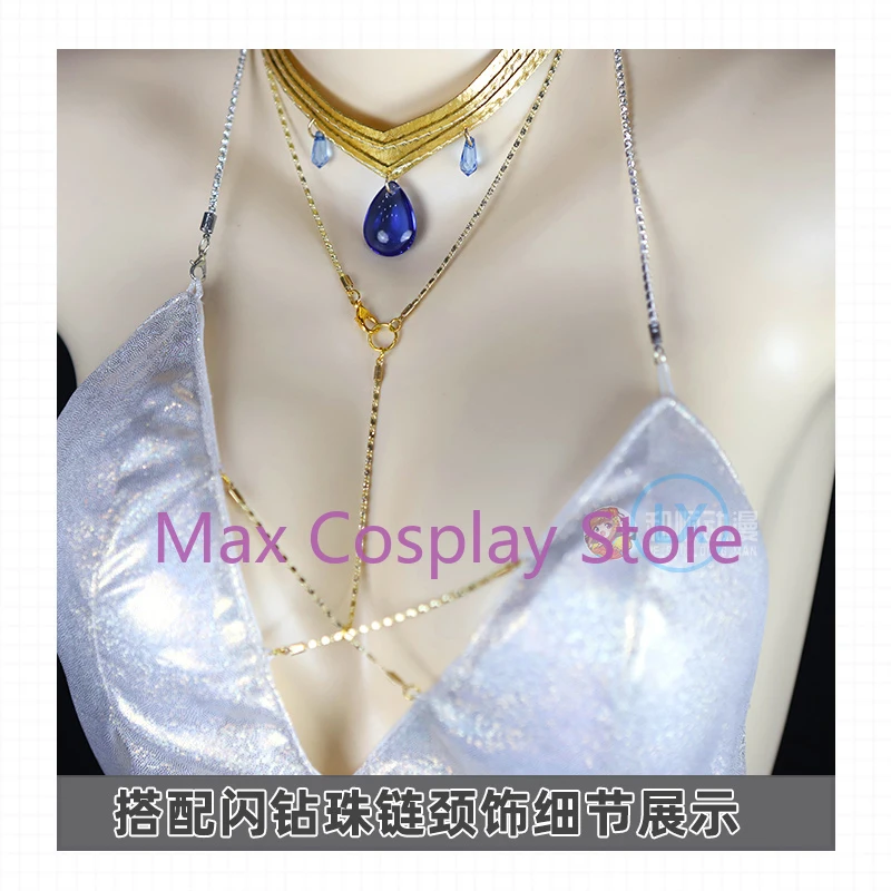 Max Game NIKKE Helen Cosplay Costume Sets White Elegant Sexy Dress Party Party Outfit Women Cos