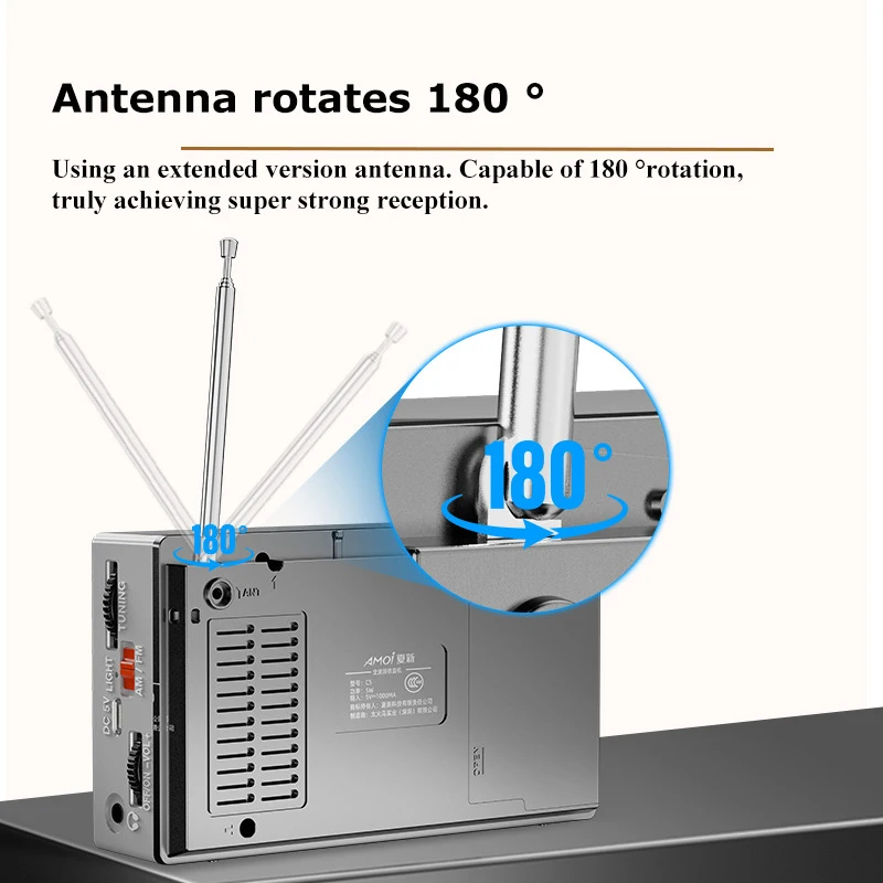 Мини FM AM радио портативный многодиапазонный DSP радио с полным диапазоном динамик удлиненная антенна 3,5 мм разъем для наушников 18650 батарея