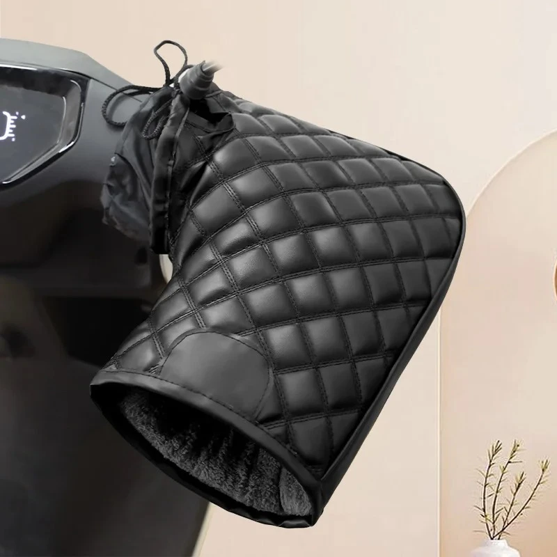 

Thick Cotton Motorcycle Handle Covers 1 Pair Winter Warm Electric Scooter Gloves Waterproof Windproof for Commuting