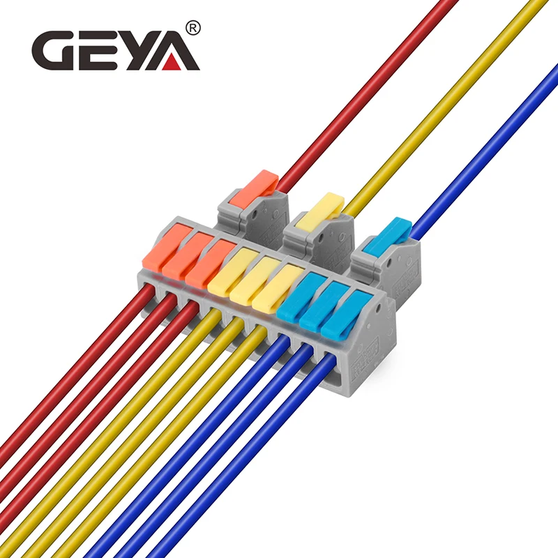 10PCS GEYA GEC1 Mini Quick Wire Conductor Connector Qick Connection Terminal Block 1 in Multiple out with Fixing Hole