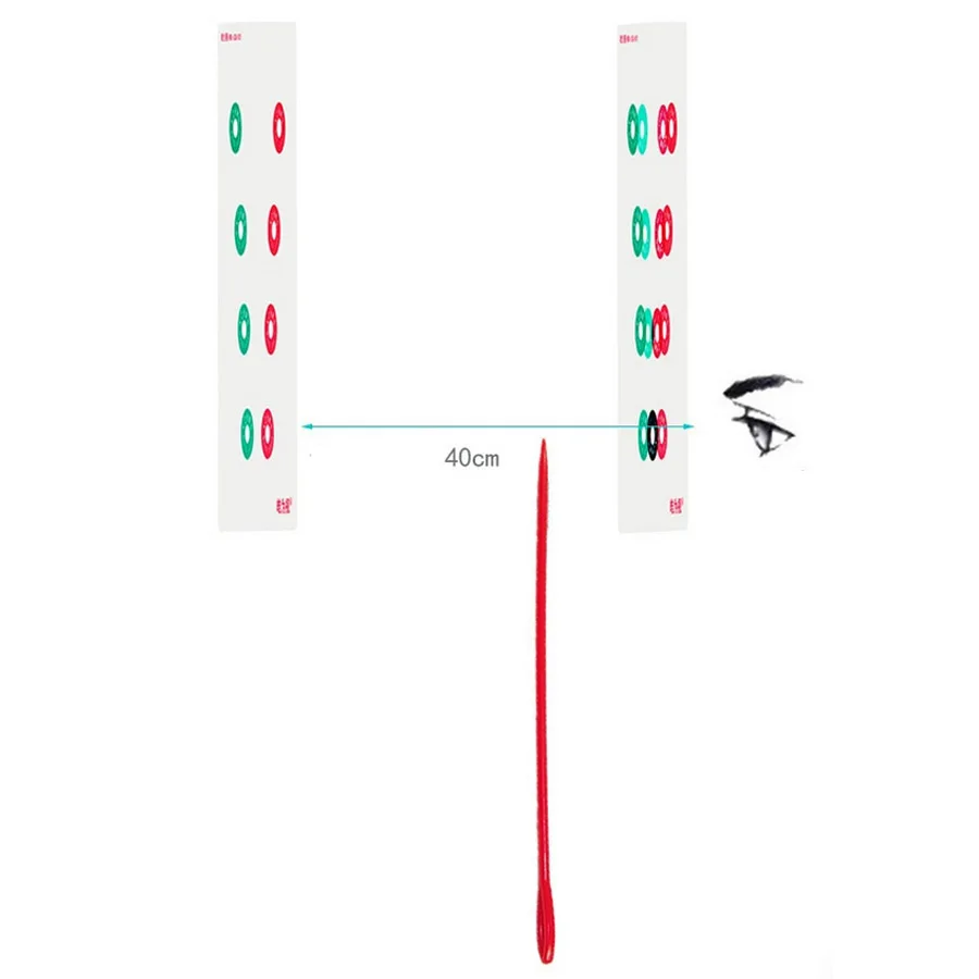 بطاقة تدريب رؤية التحول الانصهار المستقلة قصر النظر الحول بطاقة جمع حراسة الإنقاذ باللون الأحمر والأخضر #2