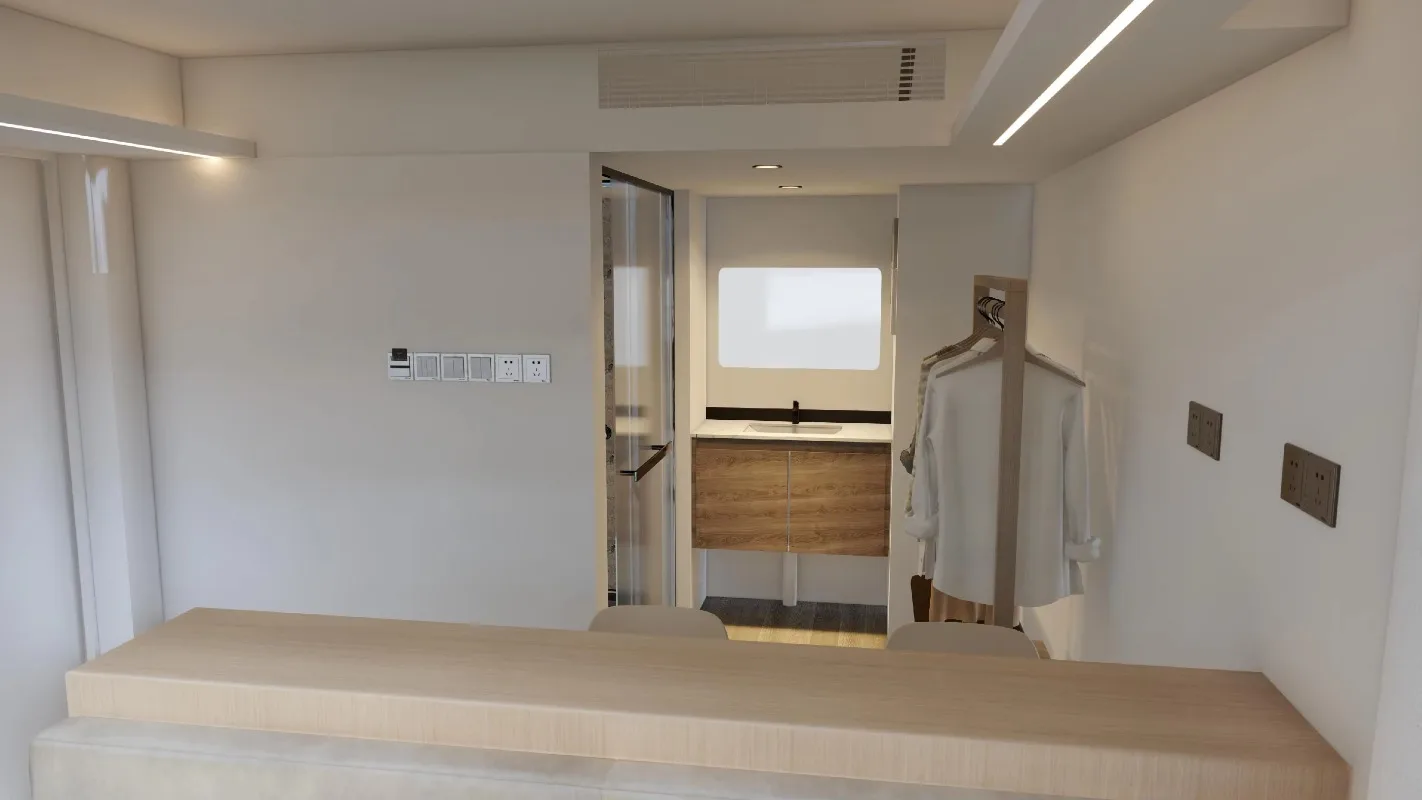 V6 casa pequeña prefabricada villa de hotel móvil para taller de oficina bar familiar o camping