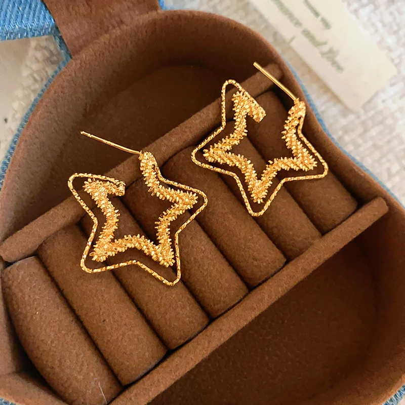 GANPUP Funkelnde Fünfzackige Perlen-Ohrhänger für Damen, Süße Mode, Neue Ohrhänger, Schmuck, Geschenk für Party und Alltag. – Detail 6