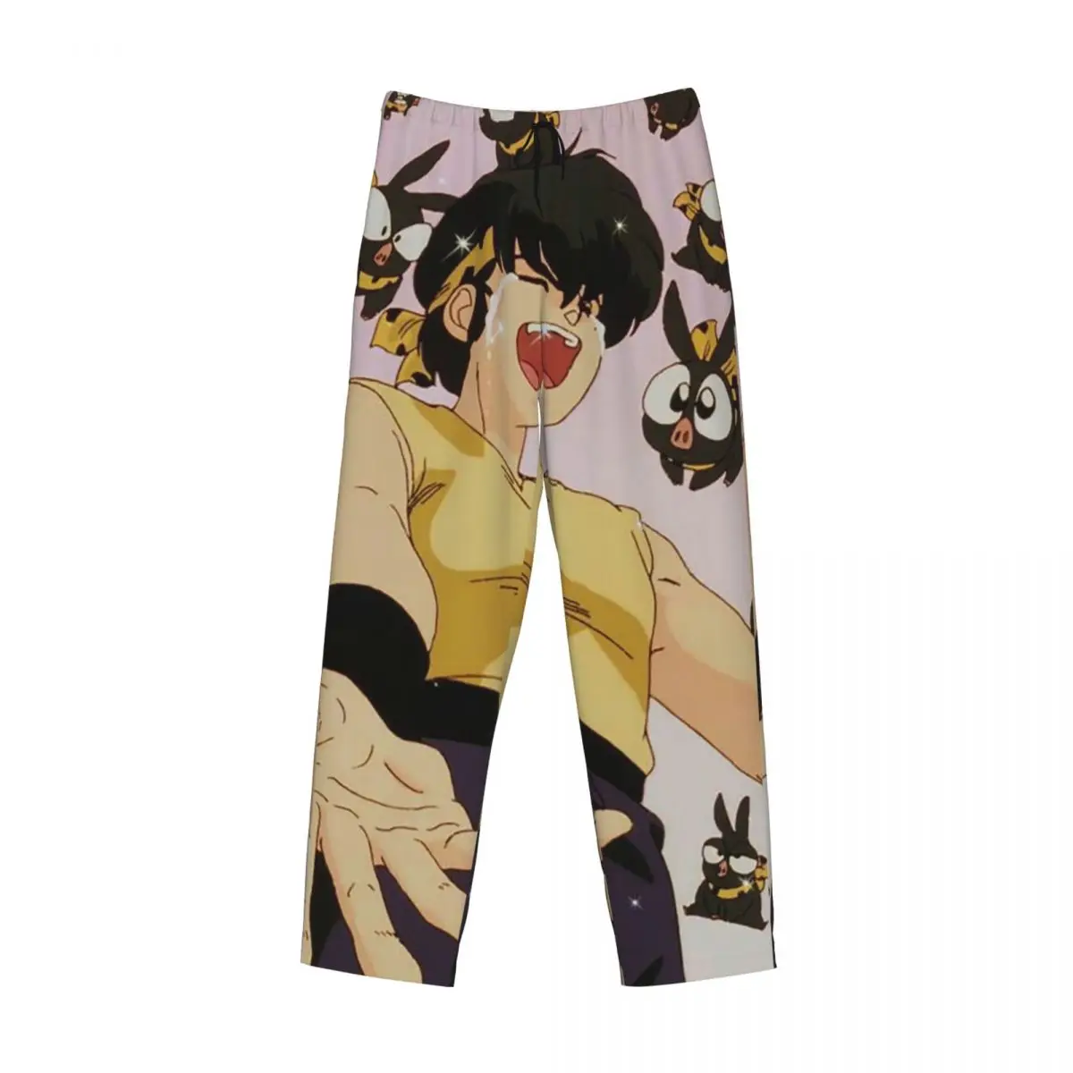 Custom Ranma 1/2 Saotome Pig Girls P Chan Pajama Pants Men Sleepwear Sleep Lounge Bottoms with Pockets