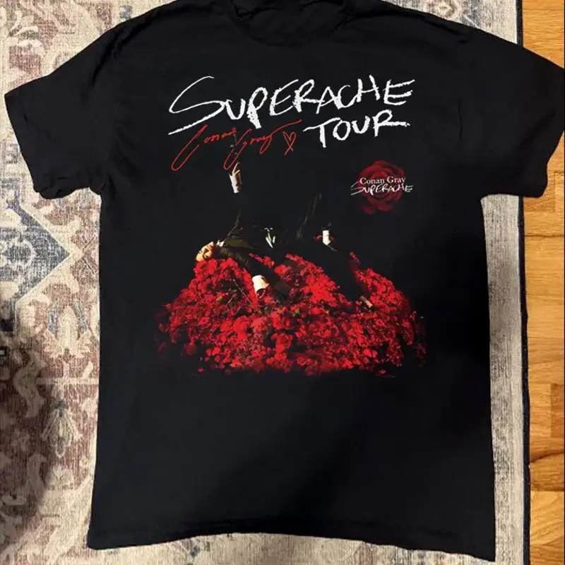 Conan Gray Superache Tour Music Black T Shirt All Size J811