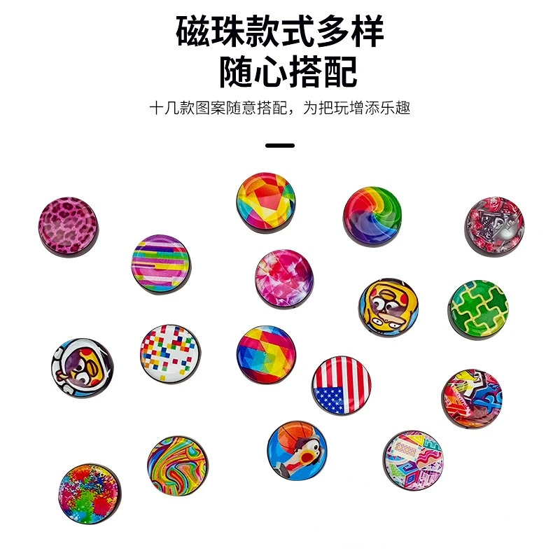 Hand Rotary Spinner Fingers Magnetic Buckles Fidget Anti-Stress Toys Elastic Colorful Decompression for Relieve Stress Anxiety