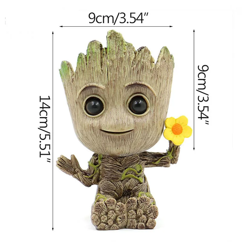 Woondecoratie Ambachten Miniatuur Model Kantoor Desktop Display Cartoon Groot Beeldjes Handwerk Decor Boom Man Ornament 5CM