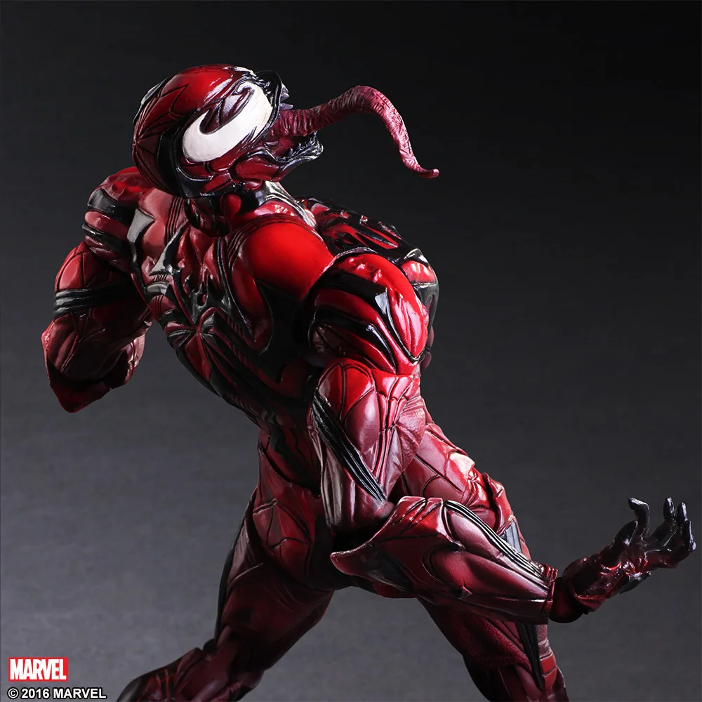 PLAY ARTS 27cm Carnage Red  Venom Articulated Action Figure Model Toys