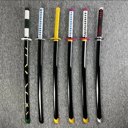 New 26CM Demon Slayer Katana Kamado Tanjirou Bamboo Sword Anime Cosplay Prop Wooden Weapon Model  Ninja Blade Katana Decor