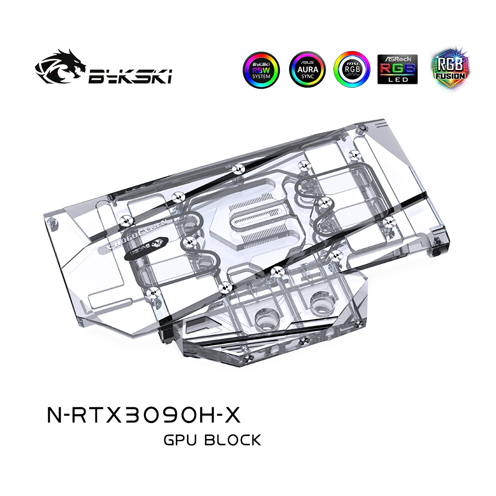 Imagem -03 - Bykski Rgb Gpu Bloco de Resfriamento de Água para a Referência Rtx 3090 3080 N-rtx3090h-x-v2