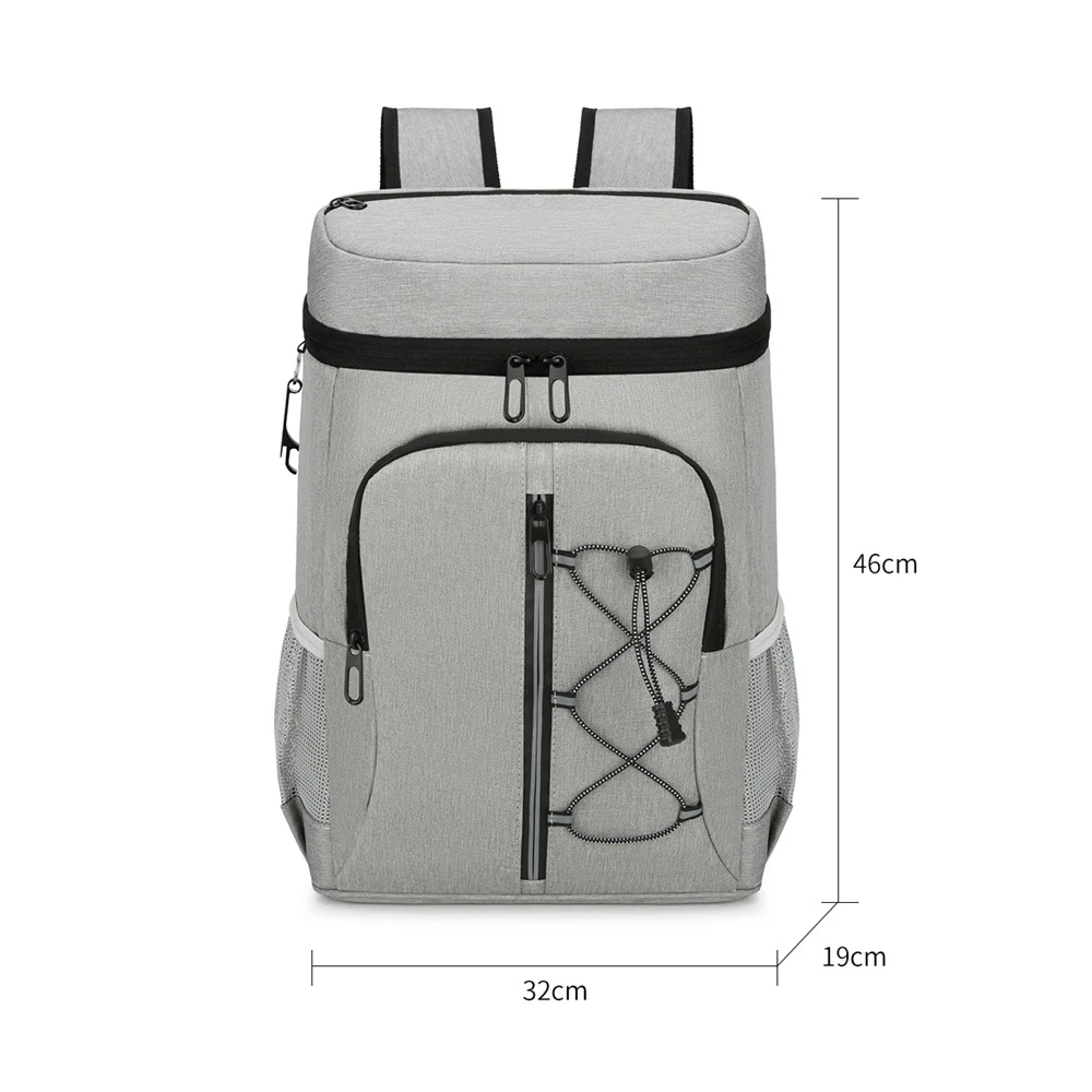 Oxford cloth Insulated Cooler Backpack Comfortable Aluminum Foil Inner Soft Cooler Bag Lightweight Outdoor Camping Backpack