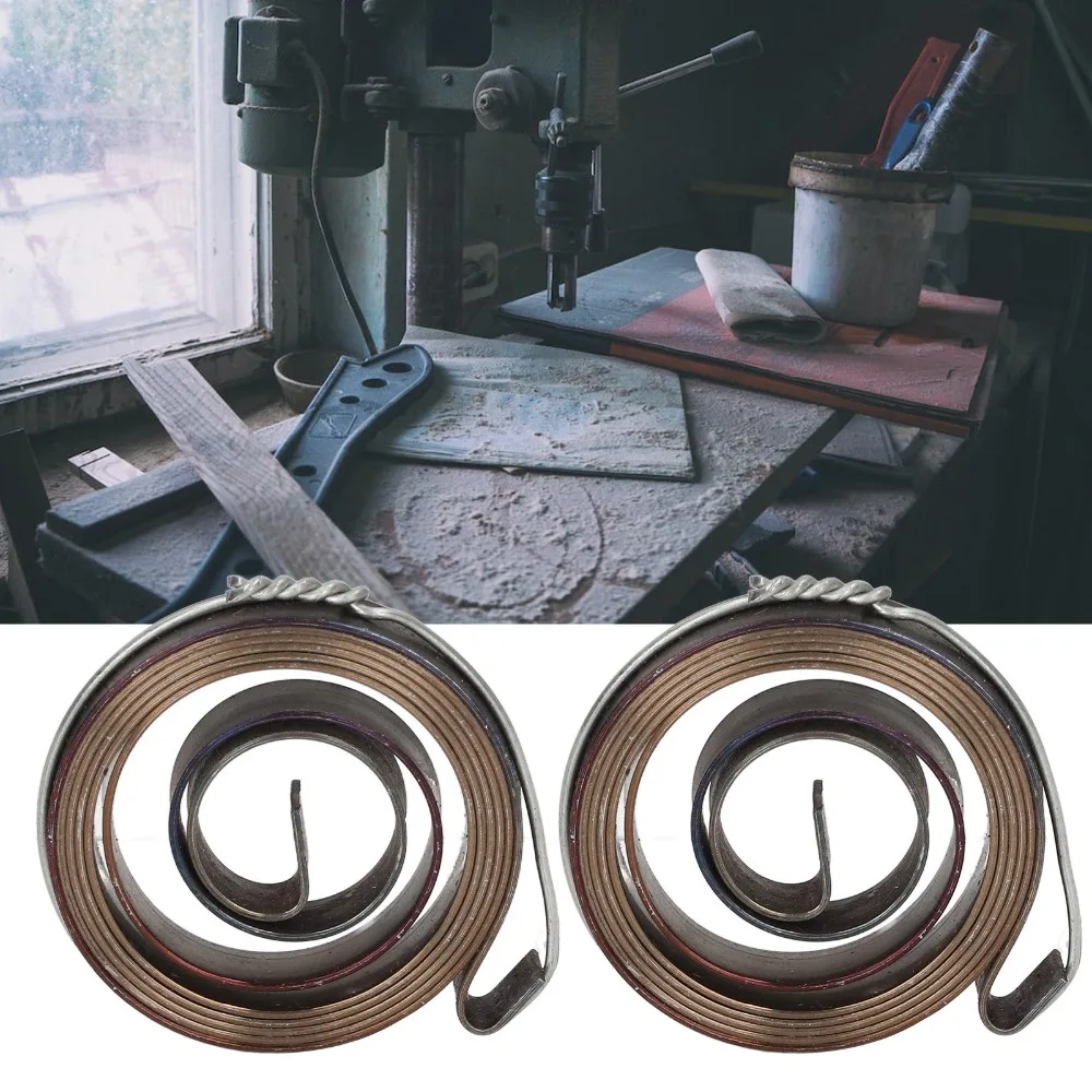 2pcs Spring Steel Drill Press Return Spring Chromeplate Stable Coil Spring Assembly Drill Chuck Feed Return Spring