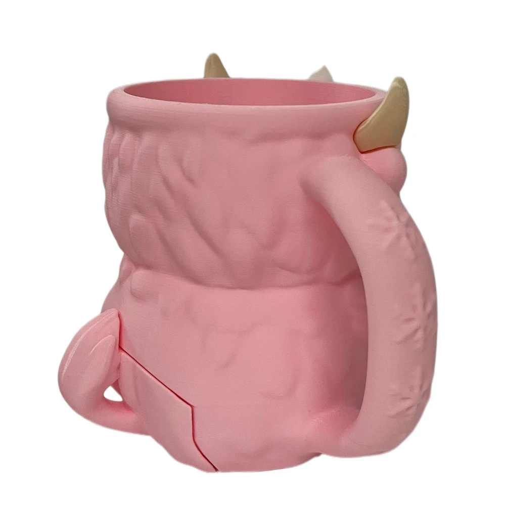 再利用可能なハイランド牛アイスパイントホルダー ハンドル付き 3D プリントアイスクリームカップ容器ビール缶アイスキャンデースリーブパーティーギフト