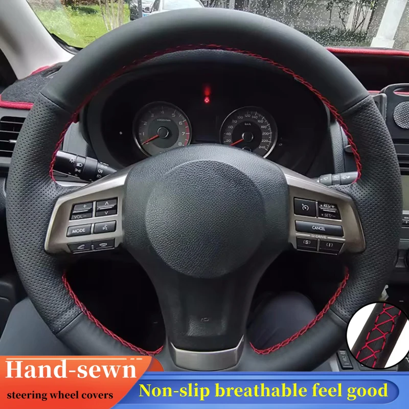 

Car Steering Wheel Cover Genuine Leather For Subaru Forester 2013-2016 Legacy 2012-2014 Auto Steering Wheel Cover Car Accessory