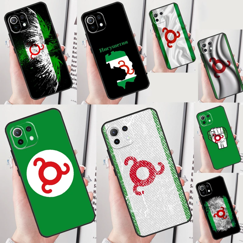 Ingushetia Flag Case For POCO X3 X5 F5 Pro M5 M5s F4 X4 GT F3 Xiaomi 11T 12T 13T 13 Pro 12 Lite 12X Coque